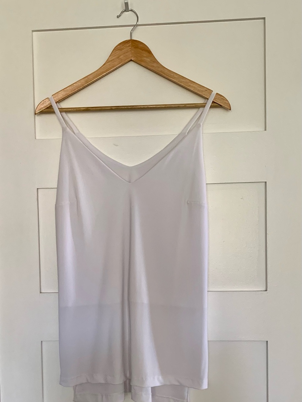 White V-Neck Spaghetti Strap